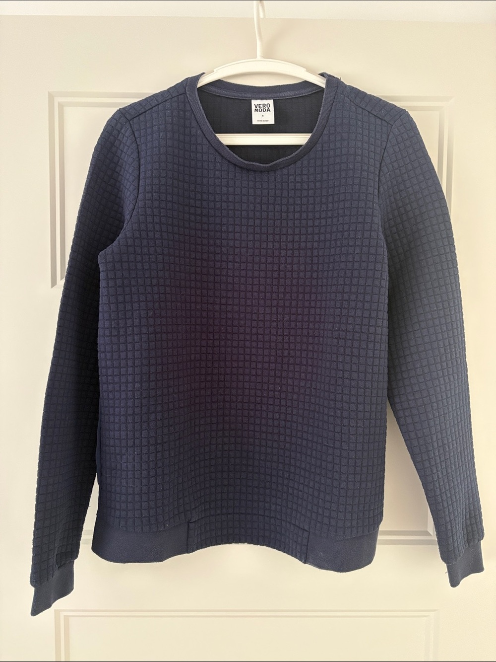 Vero Moda Dark Navy Textured Knit Top